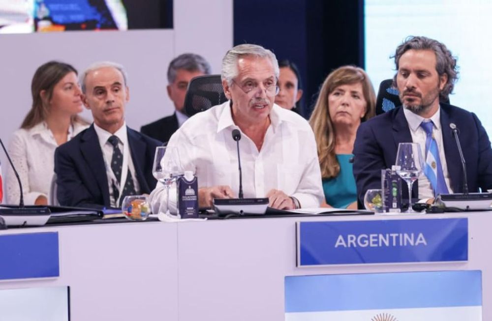 El presidente Alberto Fernández expuso en la Cumbre Iberoamericana. Foto: Presidencia