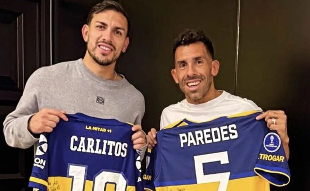 Leandro Paredes, Carlos Tevez y un reencuentro que emocionó a todos los hinchas de Boca