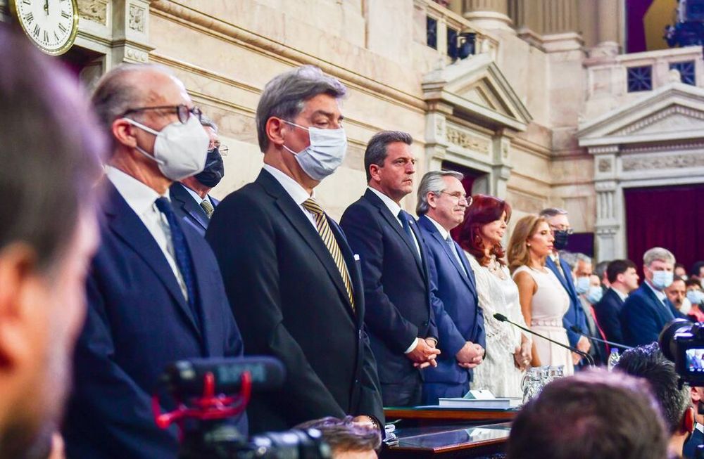 Los Jueces de la corteCarlos RosenkrantzHoracio RosattiSergio Massa , Alberto Fernández , Cristina Fernández De Kirchner en la Apertura Legislativa 2022 , Congreso ArgentinaFoto Federico Lopez Claro