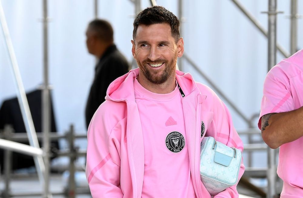 El astro argentino Lionel Messi del Inter Miami previo al partido contra Nashville SC en los octavos de final de la Copa de Campeones de la CONCACAF, el miércoles 13 de marzo de 2024, en Fort Lauderdale, Florida. (AP Foto/Michael Laughlin)