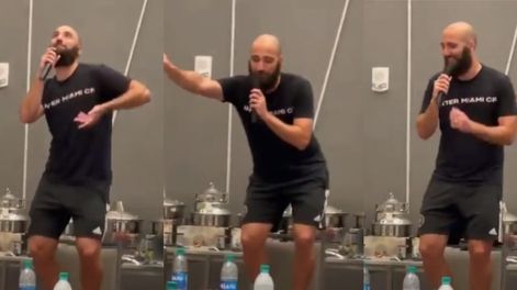 Gonzalo Higuaín la rompió con el tema Despacito de Luis Fonsi. / Gentileza.