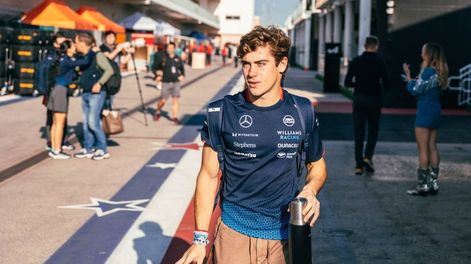 Los Andes | Franco Colapinto en los boxes del Circuito de las Américas. /Foto: @WilliamsRacing