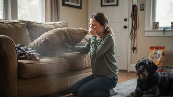 como sacar el olor a perro del sillon solo con 2 ingredientes que tenes en casa