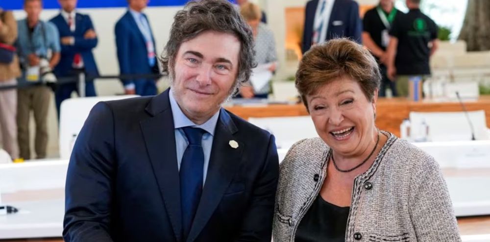 Georgieva y Milei, en una foto de archivo