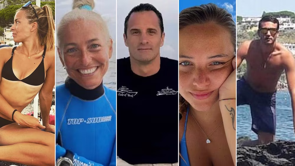 Los 5 italianos que murieron mientras buceaban en las Islas Maldivas.