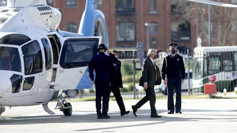Los Andes | Reunión de Gabinete tras el escándalo por las reuniones en Olivos. El Presidente  llega a Casa Rosada. Foto: Gentileza / Clarín
