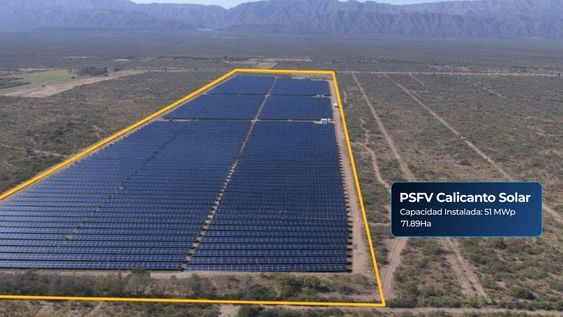 El Parque Fotovoltaico Calicanto cubrirá más de 71 hectáreas y se conectará al Sistema Argentino de Interconexión.