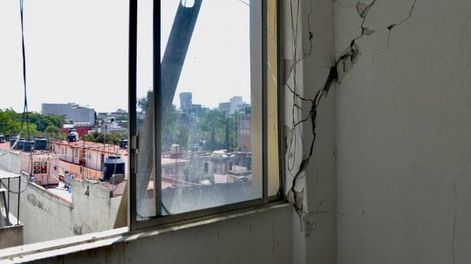 Daños provocados por un sismo en construcciones. (Imagen ilustrativa).