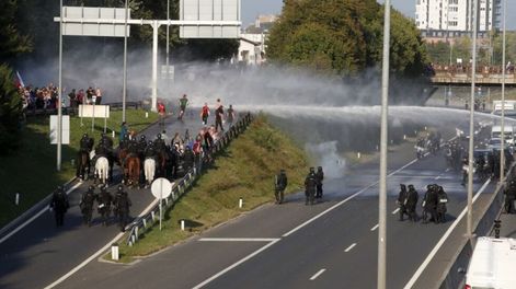 Los Andes | Protesta antivacuna en Liublijana, Eslovenia, el miércoles 29 de septiembre de 2021. (ASSOCIATED PRESS)