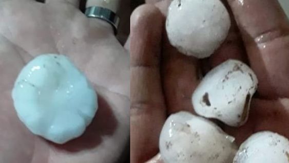 Fuerte tormenta en Santa Rosa: “Cayó granizo del tamaño de un huevo”