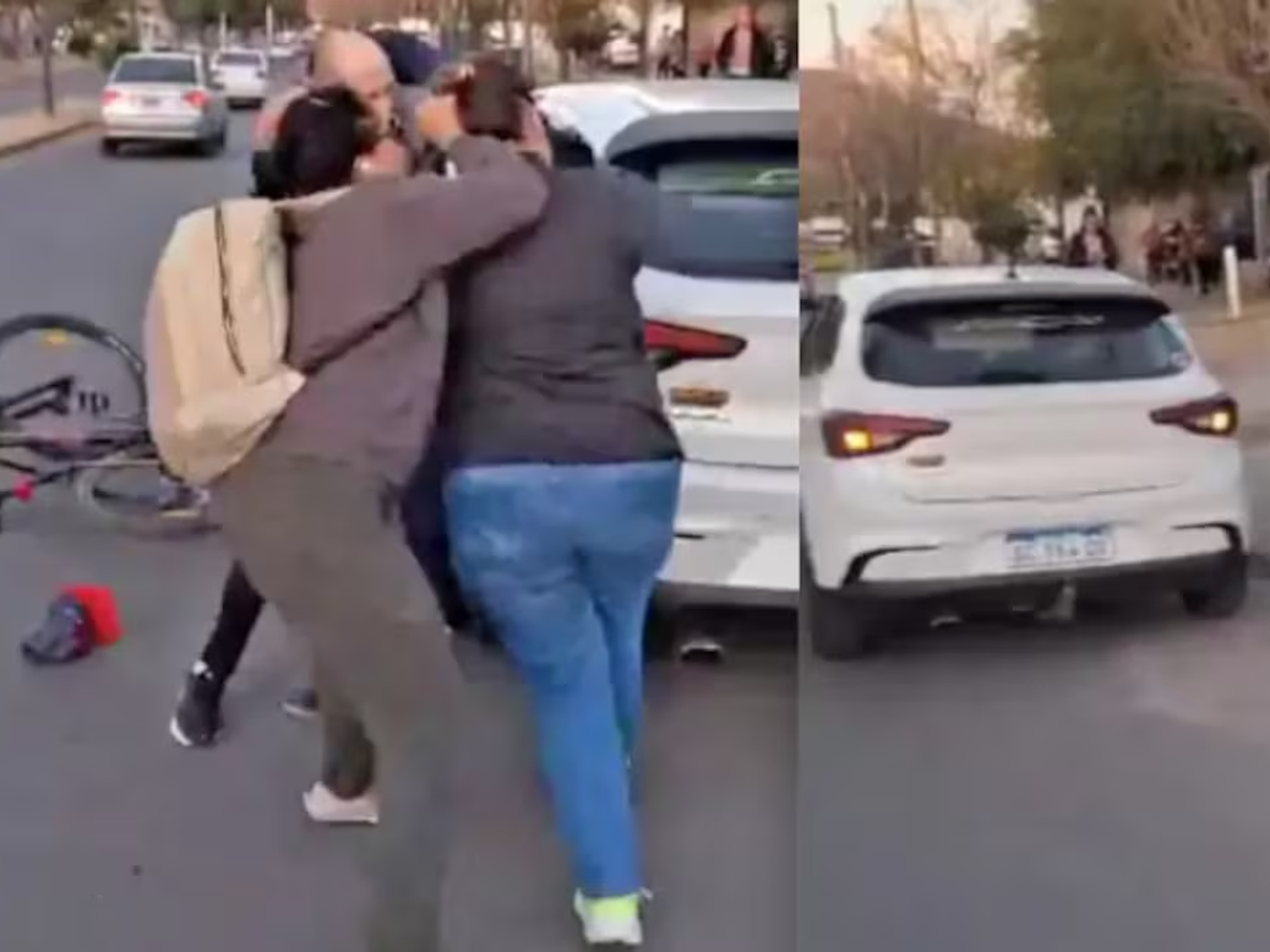 Trompadas y tirones de pelo por una mala maniobra en San Luis.