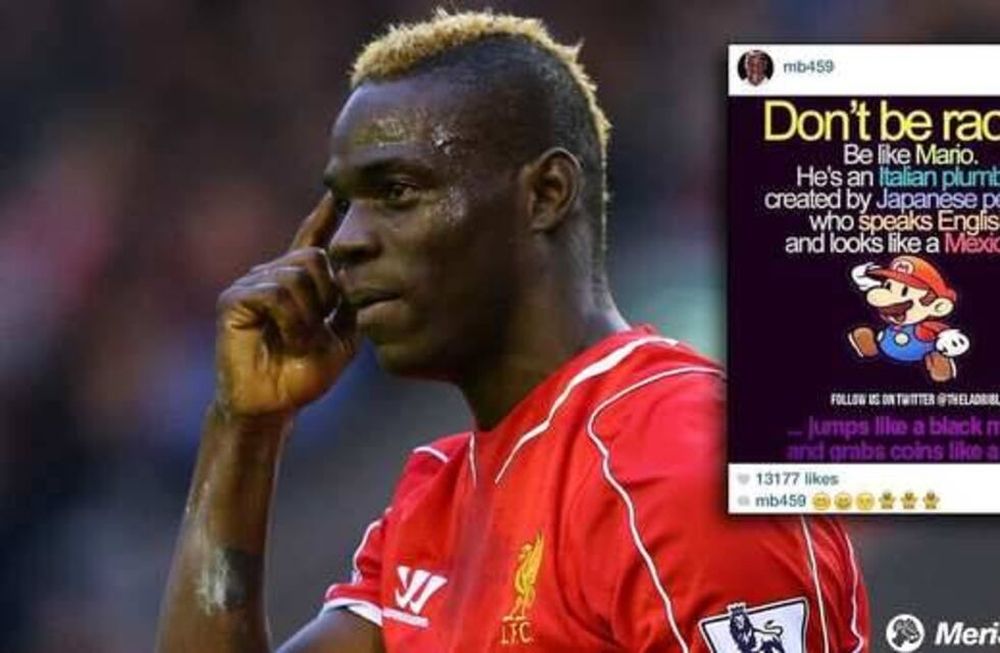 A Balotelli lo investigan por un mensaje racista y salió a pedir disculpas