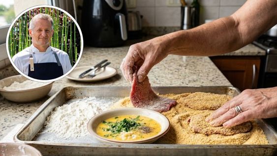 El chef propone conseguir una milanesa crujiente y que se utilice menos aceite.