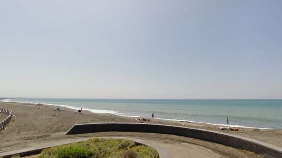 Playa de Montalto di Castro, donde Riccardo Boni perdió la vida tras quedar sepultado por la arena.