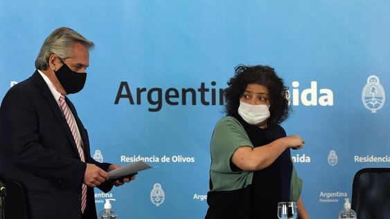 Carla Vizzotti y Alberto Fernández - Archivo Clarín