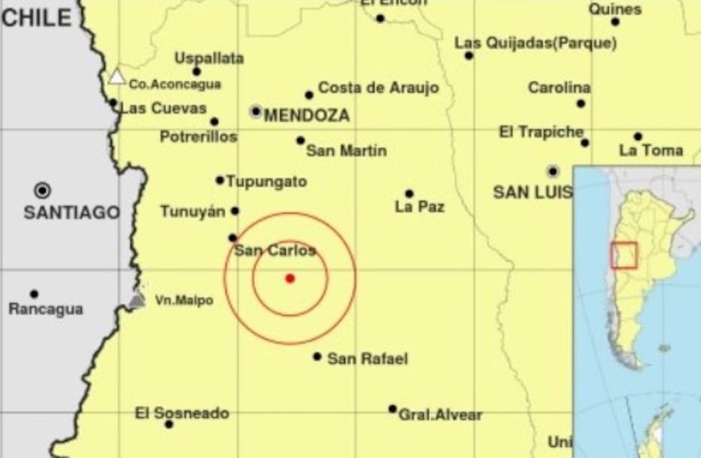 Leve sismo se sintió en Mendoza en plena madrugada