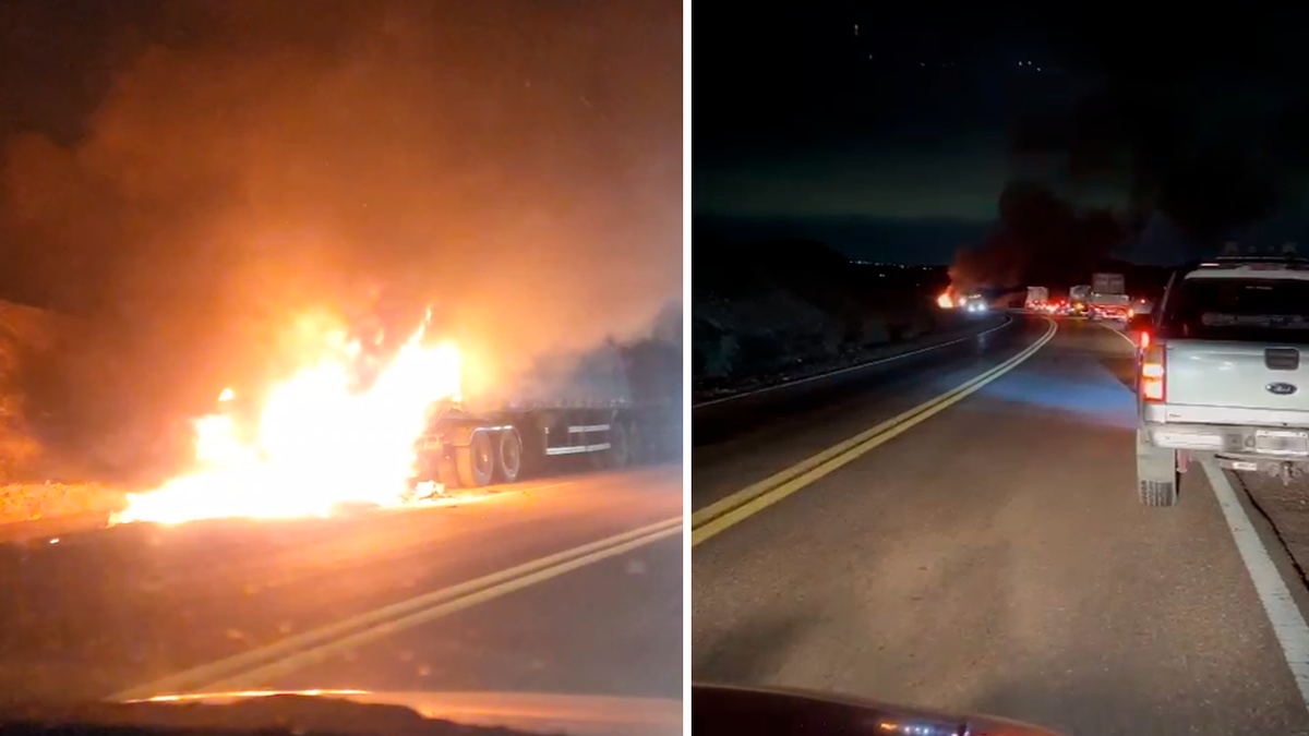Un camión se incendió en la Ruta 7 durante el regreso masivo de viajeros