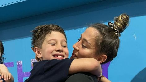 Jimena Barón y su hijo Morrison