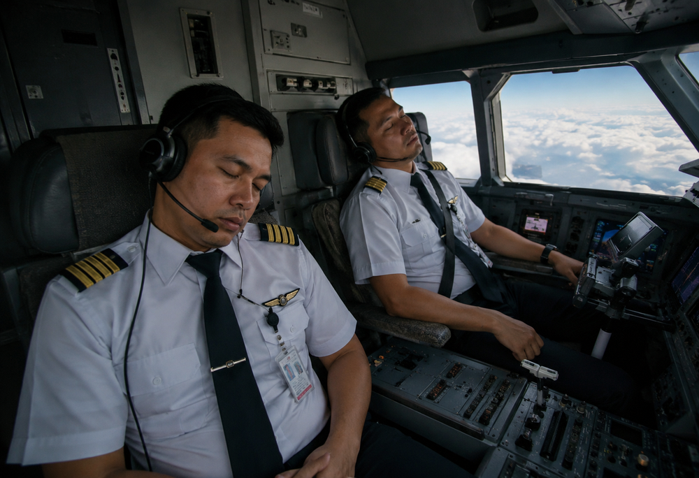 pilotos dormidos avión