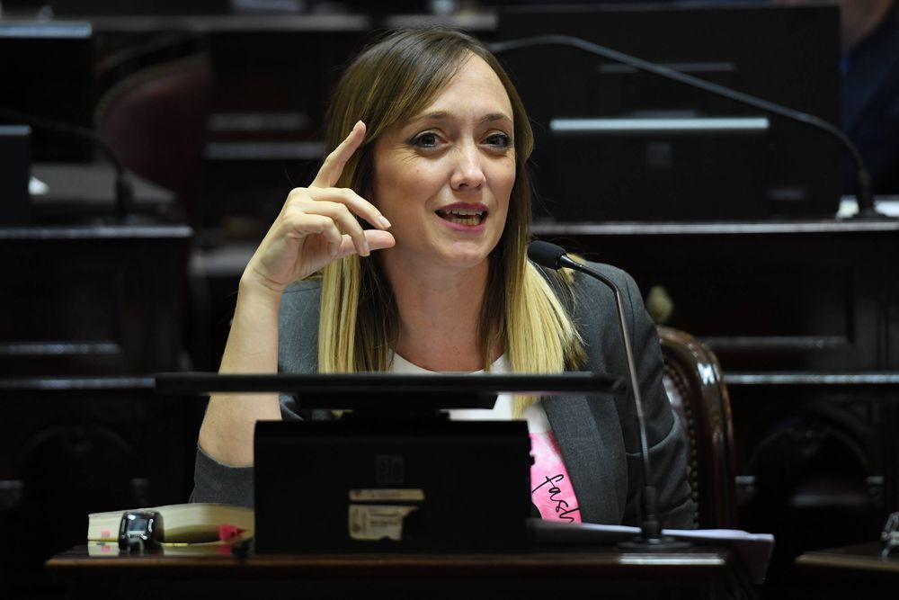 La senadora Anabel Fernández Sagasti en la sesión por los pliegos de Ariel Lijo y Manuel García Mansilla.