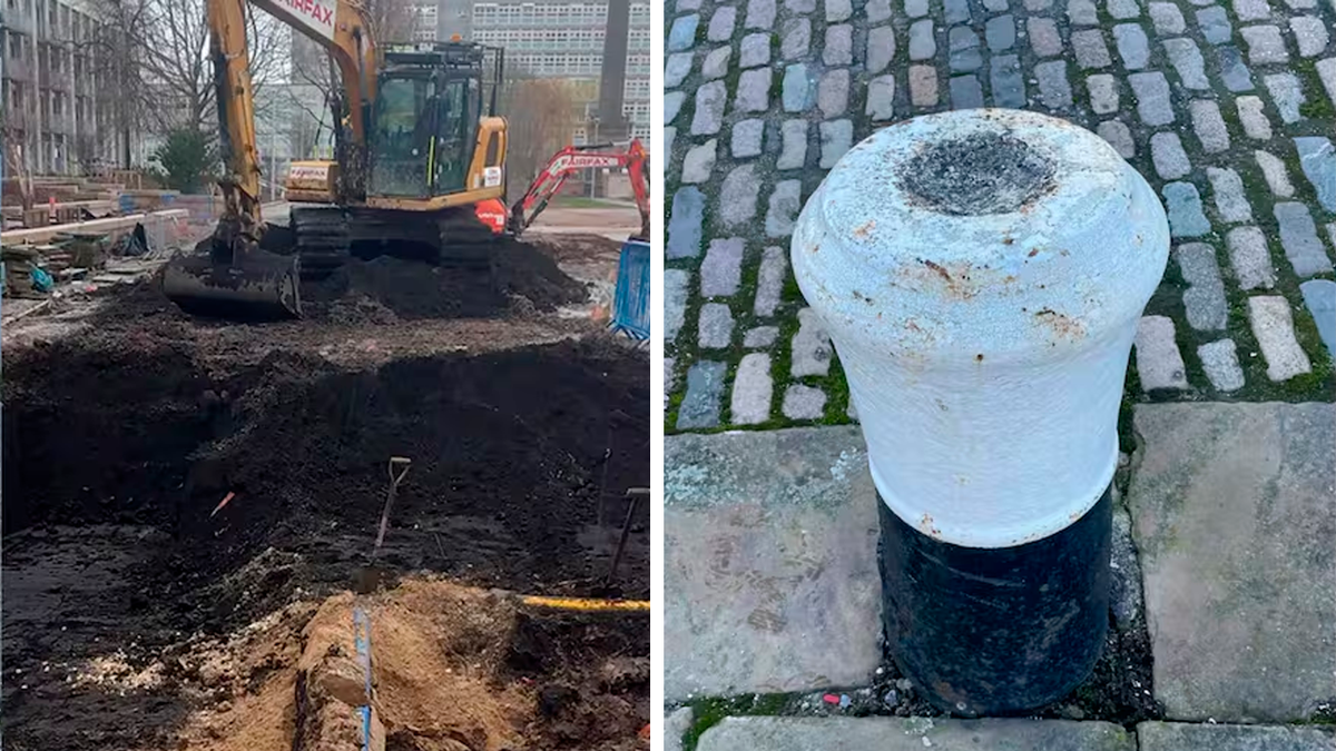 Hallazgo histórico en Reino Unido: encuentran un cañón de más de 300 años en una obra