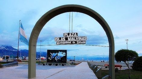 Plaza Islas Malvinas en Ushuaia.
