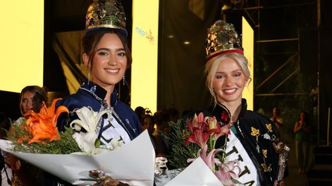 Nuevas soberanas de Luján de Cuyo: Javiera Bravo es la Reina Departamental de la Vendimia y María Valentina Antón Aguirre, la Virreina.
