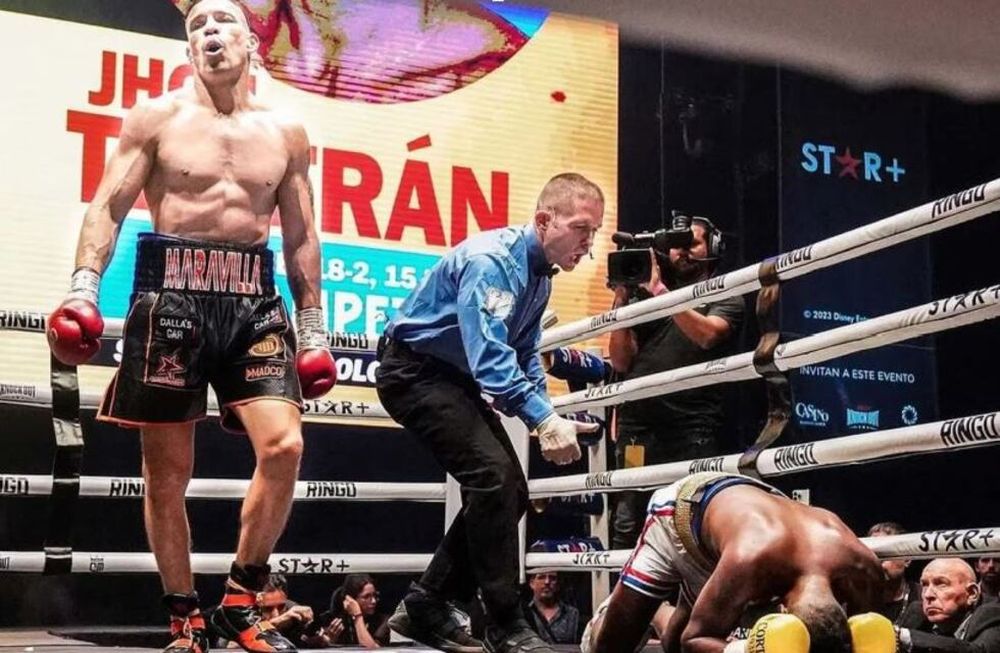 Maravilla Martínez se mostró enojadísimo por el piscinazo del colombiano Teherán. / gentileza