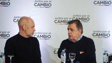 Los Andes | Horacio Rodríguez Larreta y Mario Negri esta semana en la cumbre de Juntos por el Cambio (Foto Federico López Claro)