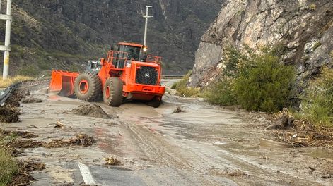Continúan los trabajos de despeje en la Ruta 7