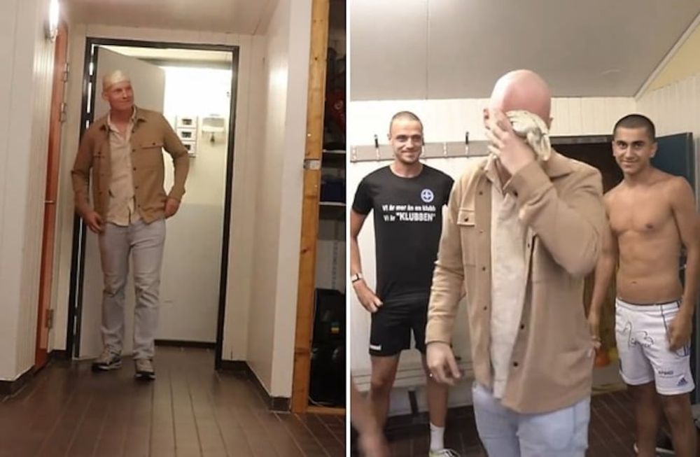 Markus Herman al ver el gran gesto de sus compañeros de equipo. / Gentileza.