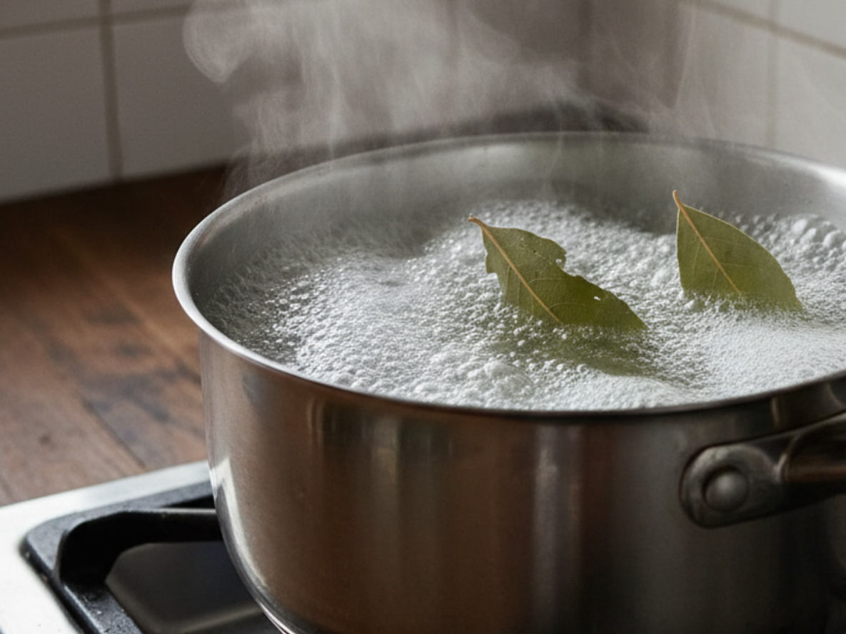 Hervir laurel con vinagre es un truco de hogar y cocina que limpia y perfuma naturalmente.