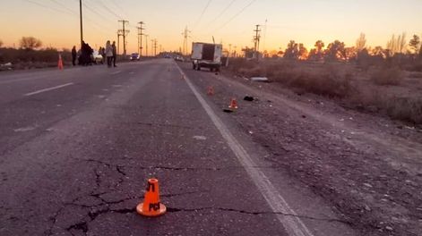 Los Andes | Una ciclista falleció tras un accidente vial en San Martín. Foto: Ministerio de Seguridad de Mendoza