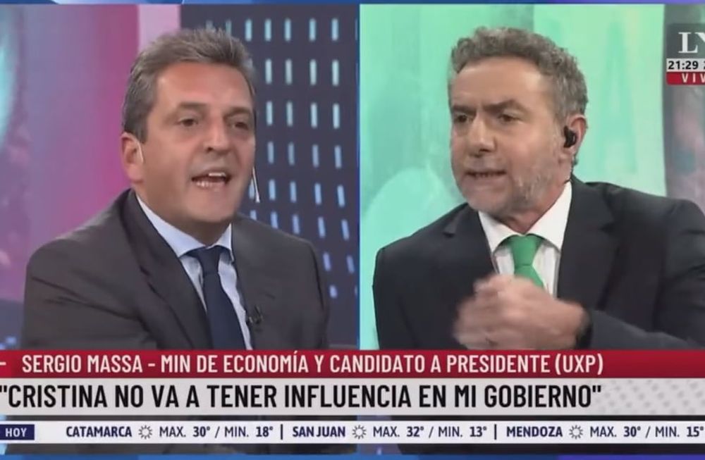 Massa se cruzó con Majul en LN+ (Captura de video)