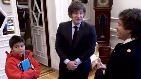 Milei volvió a reunirse con Pedrito, el nene libertario