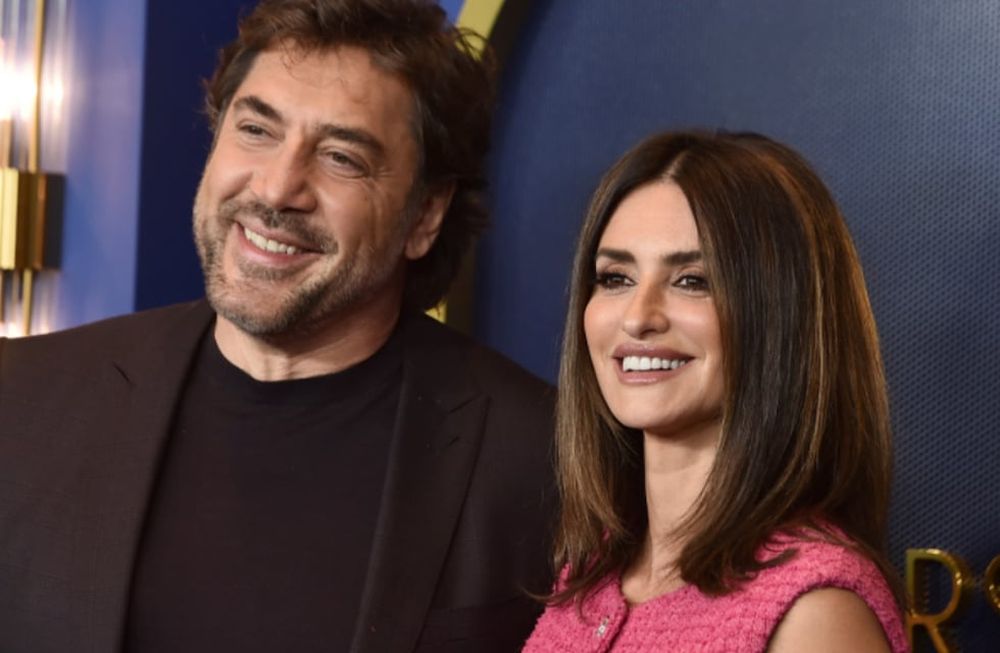 Penélope Cruz y Javier Bardem en el encuentro de los nominados al Oscar. (AP)