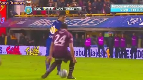 Juan Román Riquelme, el último lujo y caño en La Bombonera. Crack. / Gentileza.