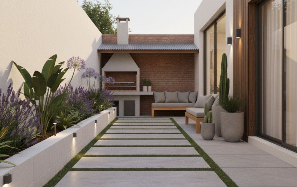 jardín moderno