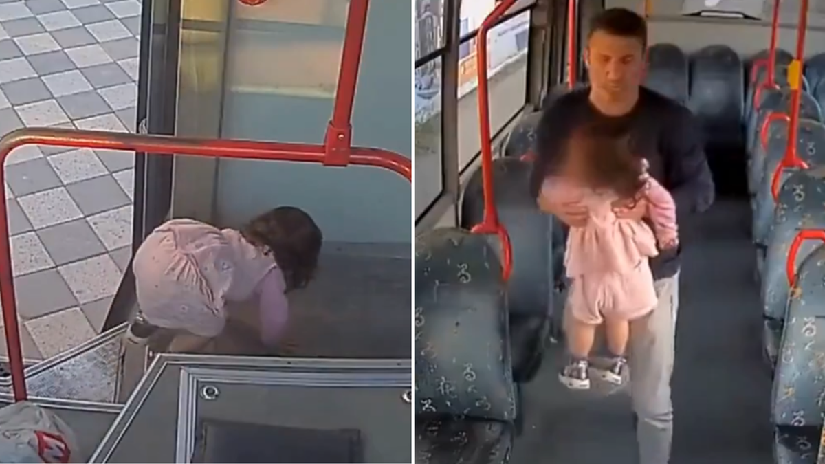 Video: una niña subió a un colectivo sin que nadie la viera y el chofer la descubrió al escucharla llorar