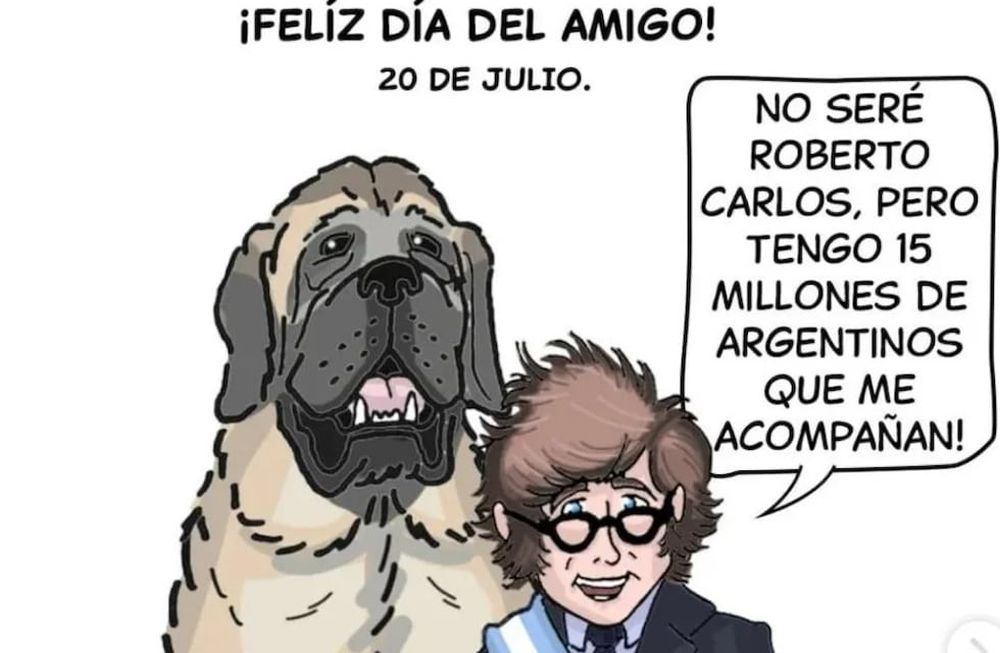 El saludo de Javier Milei en el Día del amigo.