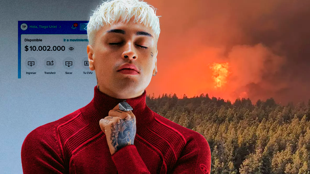 Tiago PZK donó una cifra millonaria para los afectados por los incendios en la Patagonia.