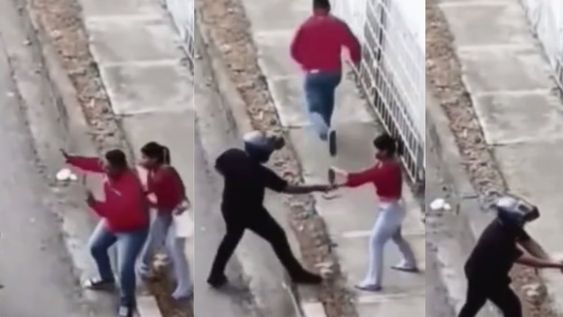A mi me pasó lo mismo. Él salió corriendo y me dejó sola, el ladrón me dijo: Buscate uno que te defienda y no salga corriendo, opinó una usuaria sobre el video. Foto: Captura video,