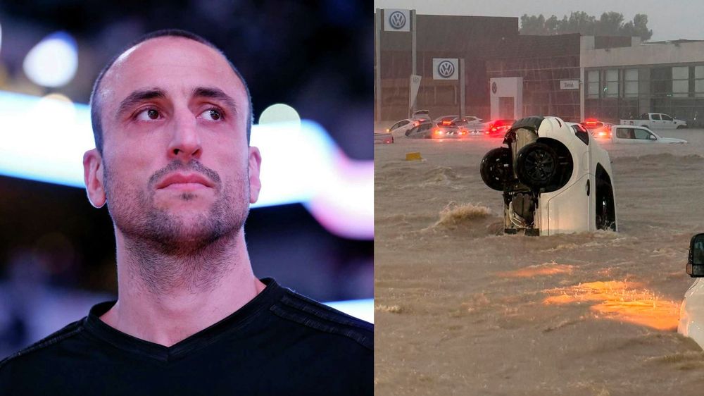 Manu Ginóbili expresó su dolor por las inundaciones en Bahía Blanca.