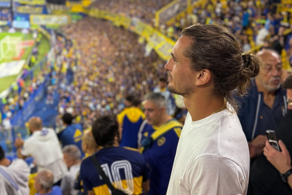 Alexander Zverev dijo presente en el partido de Boca