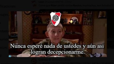 Los Andes | Los memes de la derrota de River ante Riestra.