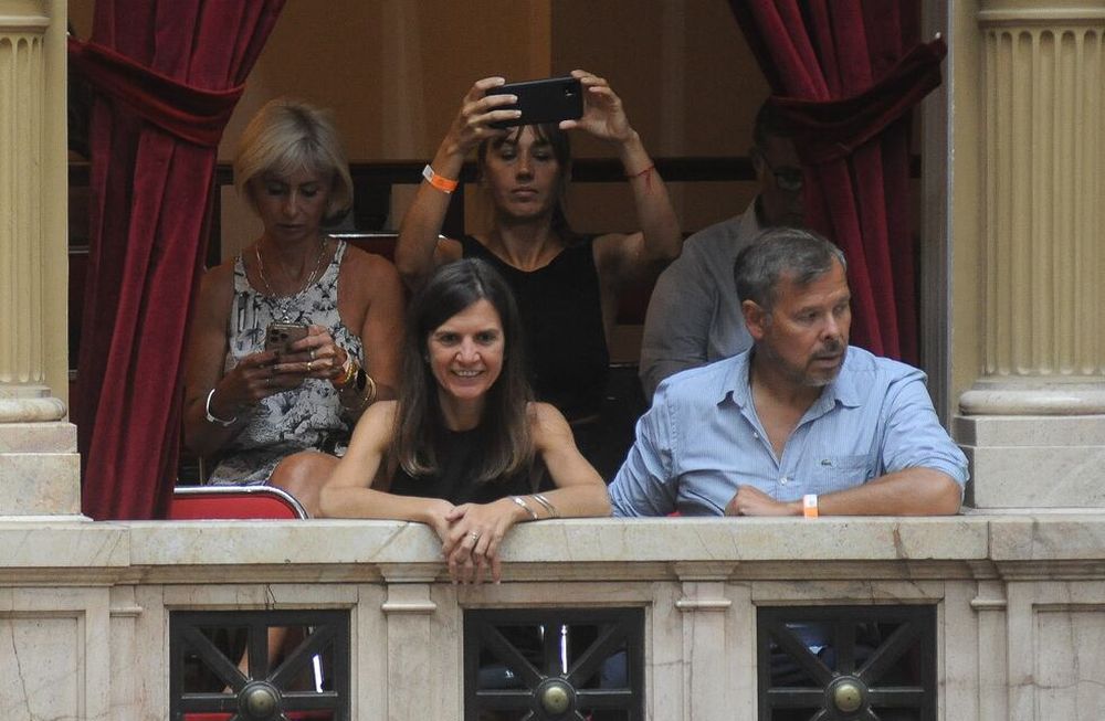 La directora ejecutiva de la ANSES, Fernanda Raverta, presente en el recinto de Diputados (Foto: Federico López Claro)