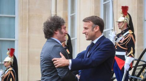 Javier Milei recibió el respaldo de Emmanuel Macron.