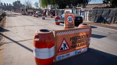 Vialidad NacionalAsí lució el tramo del Acceso Norte durante meses.Foto: Ignacio Blanco / Los Andes