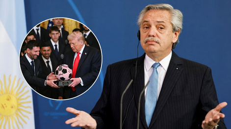Alberto Fernández opinó sobre la foto de Messi con Trump y lo comparó con Maradona.