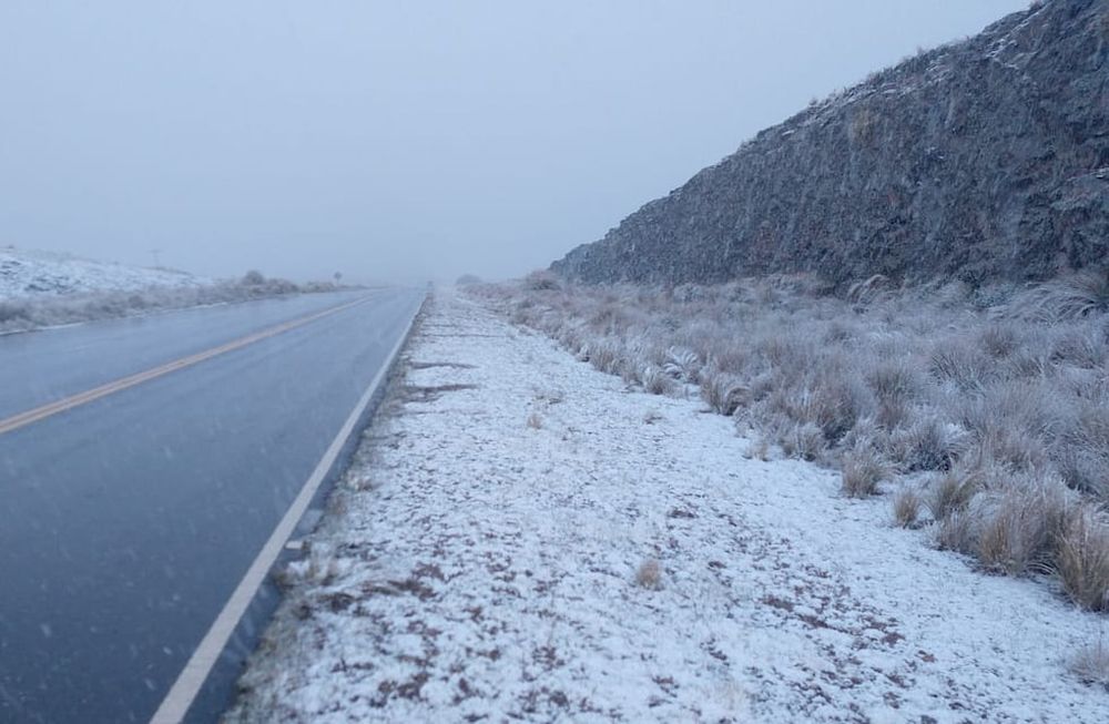 Nieve en las Altas Cumbres. (Policía Caminera)